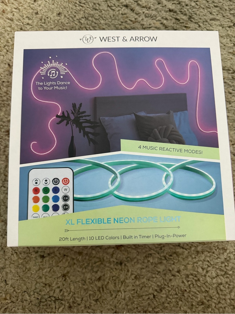 Green XL Flexible Neon Rope Light - Music Reactive